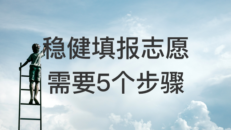 稳健填报志愿，需要5个步骤